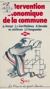 E-book, L'intervention économique de la commune, La Découverte (réédition numérique FeniXX)