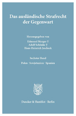 E-book, Das ausländische Strafrecht der Gegenwart. : Polen - Sowjetunion - Spanien., Duncker & Humblot