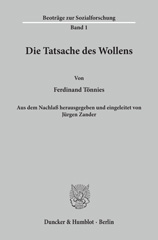 E-book, Die Tatsache des Wollens. : Aus dem Nachlaß hrsg. und eingel. von Jürgen Zander., Duncker & Humblot