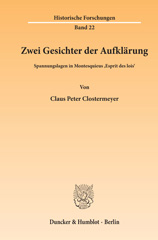 E-book, Zwei Gesichter der Aufklärung. : Spannungslagen in Montesquieus "Esprit des lois"., Duncker & Humblot