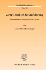 E-book, Zwei Gesichter der Aufklärung. : Spannungslagen in Montesquieus "Esprit des lois"., Clostermeyer, Claus-Peter, Duncker & Humblot