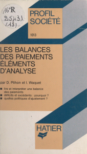 E-book, Les balances des paiements : Éléments d'analyse, Hatier (réédition numérique FeniXX)