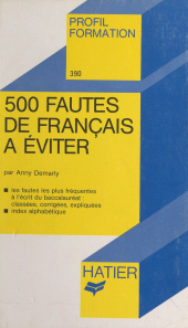 E-book, 500 fautes de français à éviter, Hatier (réédition numérique FeniXX)