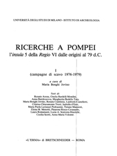eBook, Ricerche a Pompei : l'Insula 5 della Regio VI dalle origini al 79 d.C. : I : campagne di scavo 1976-1979, "L'Erma" di Bretschneider