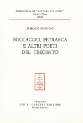 eBook, Boccaccio, Petrarca e altri poeti del Trecento, Balduino, Armando, L.S. Olschki