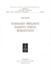 E-book, Tommaso Briganti inedito poeta romantico, Rizzo, Gino, L.S. Olschki