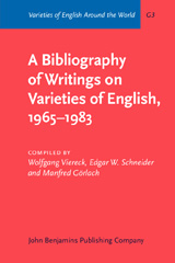 E-book, A Bibliography of Writings on Varieties of English, 1965-1983, John Benjamins Publishing Company