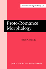 E-book, Proto-Romance Morphology, John Benjamins Publishing Company