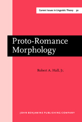 E-book, Proto-Romance Morphology, Hall, Jr., Robert A., John Benjamins Publishing Company