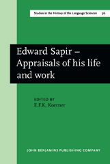 E-book, Edward Sapir - Appraisals of his life and work, John Benjamins Publishing Company