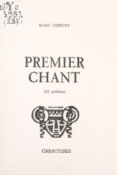 E-book, Premier chant : 23 poèmes, Caractères (réédition numérique FeniXX)