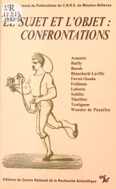 E-book, Le sujet et l'objet, confrontations, CNRS Éditions (réédition numérique FeniXX)