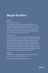 E-book, Hegel-Studien Band 19, Felix Meiner Verlag