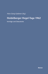 E-book, Heidelberger Hegel-Tage 1962 : Vorträge und Dokumente, Felix Meiner Verlag