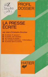 E-book, La Presse écrite, Hatier (réédition numérique FeniXX)