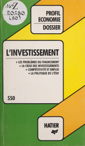 E-book, L'Investissement, Hatier (réédition numérique FeniXX)