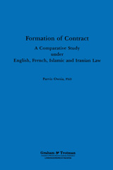 E-book, Formation of Contract, Owsia, Parviz, Kluwer Law International