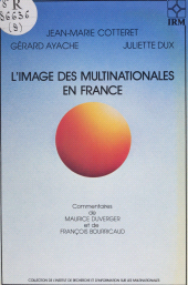 E-book, L'Image des multinationales en France dans la presse et l'opinion publique, Presses universitaires de France (réédition numérique FeniXX)