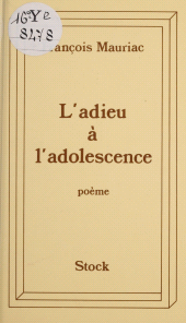 E-book, L'adieu à l'adolescence, Stock (réédition numérique FeniXX)