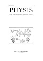 Fascicolo, Physis : rivista internazionale di storia della scienza : XXVII, 1/2, 1985, L.S. Olschki