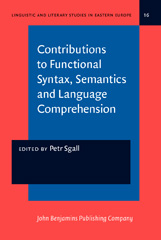 E-book, Contributions to Functional Syntax, Semantics and Language Comprehension, John Benjamins Publishing Company
