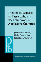E-book, Theoretical Aspects of Passivization in the Framework of Applicative Grammar, John Benjamins Publishing Company