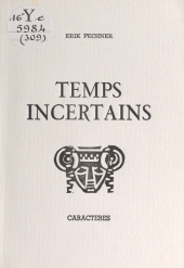 E-book, Temps incertains, Caractères (réédition numérique FeniXX)