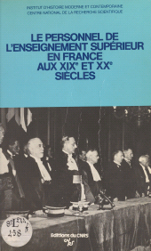 eBook, Le personnel de l'enseignement supérieur en France aux 19e et 20e siècles, CNRS Éditions (réédition numérique FeniXX)