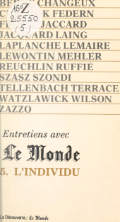 eBook, Entretiens avec Le Monde (5). L'individu, La Découverte (réédition numérique FeniXX)