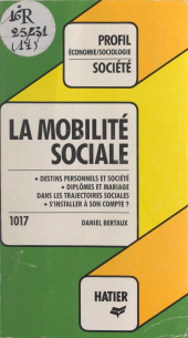 E-book, La mobilité sociale, Hatier (réédition numérique FeniXX)