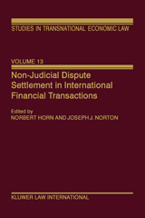 E-book, Non-Judicial Dispute Settlement in International Financial Transactions, Wolters Kluwer