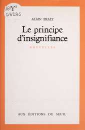 eBook, Le Principe d'insignifiance, Seuil (réédition numérique FeniXX)