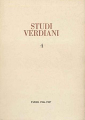 Fascicule, Studi Verdiani : 4, 1986/1987, Istituto nazionale di studi verdiani