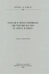 E-book, Tavole e indici generali dei volumi 201-300 di Studi e testi, Biblioteca apostolica vaticana