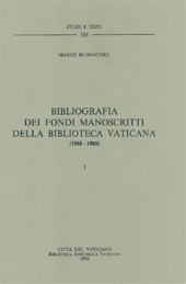 E-book, Bibliografia dei fondi manoscritti della Biblioteca Vaticana (1968-1980), Buonocore, Marco, Biblioteca apostolica vaticana