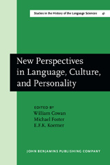 E-book, New Perspectives in Language, Culture, and Personality, John Benjamins Publishing Company