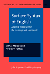 E-book, Surface Syntax of English, John Benjamins Publishing Company