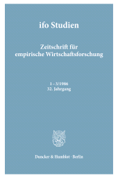 eBook, Tendenzbefragungen, Indikatoren, Prognosen. : Konjunktur- und Strukturanalysen in nationaler und internationaler Sicht. Festschrift für Werner Strigel. (Ifo-Studien 1986-1-3), Duncker & Humblot