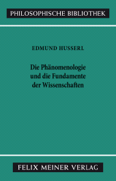 E-book, Die Phänomenologie und die Fundamente der Wissenschaften, Felix Meiner Verlag