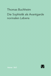 E-book, Die Sophistik als Avantgarde normalen Lebens, Felix Meiner Verlag