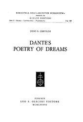 eBook, Dante's poetry of dreams, Cervigni, Dino S., L.S. Olschki