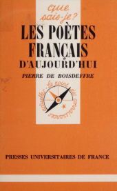 E-book, Les Poètes français d'aujourd'hui, Presses universitaires de France (réédition numérique FeniXX)