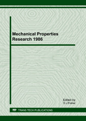 E-book, Mechanical Properties Research 1986 III, Trans Tech Publications Ltd