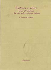 E-book, Esistenza e valore : Croce, De Martino e la crisi dello storicismo italiano, Lattarulo, Leonardo, Cadmo