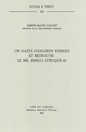 E-book, Un Gazzā Chaldéen disparu et retrouvé : le ms. Borgia Syriaque 60, Sauget, Joseph-Marie, Biblioteca apostolica vaticana