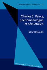 E-book, Charles S. Peirce, phenomenologue et semioticien, John Benjamins Publishing Company