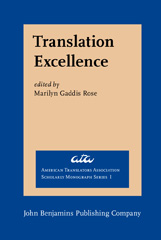 eBook, Translation Excellence, John Benjamins Publishing Company