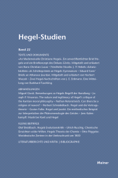 E-book, Hegel-Studien Band 22, Felix Meiner Verlag