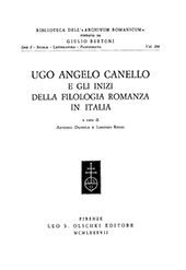 E-book, Ugo Angelo Canello e gli inizi della filologia romanza in Italia, L.S. Olschki