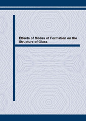 eBook, Effects of Modes of Formation on the Structure of Glass, Trans Tech Publications Ltd